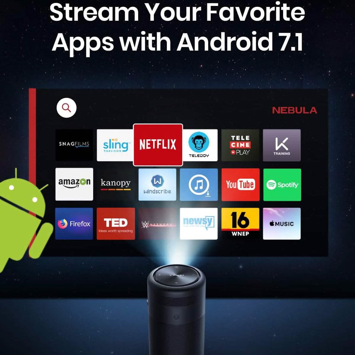 Anker NEBULA Capsule Smart Wi-Fi Mini Projector TV & Video - DailySale