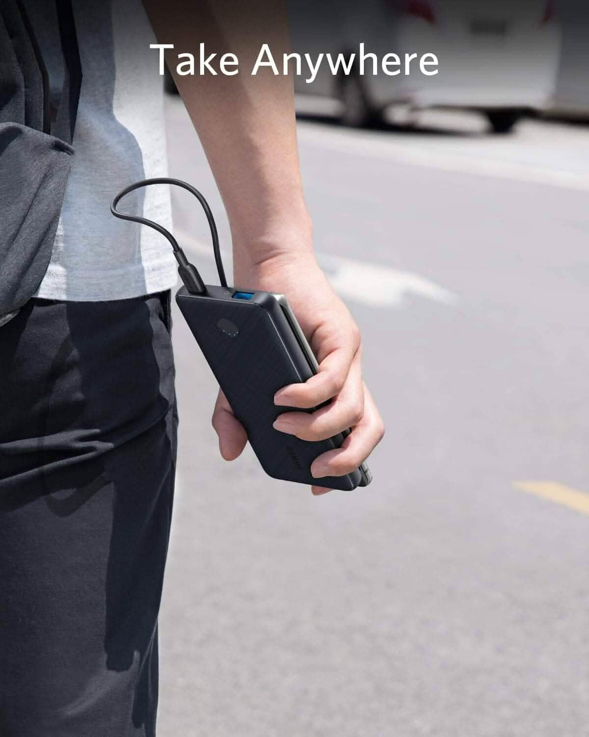 Anker USB-C Portable Charger, 18W PowerCore Slim 10000 PD, 10000mAh Power Delivery Power Bank (Refurbished) Mobile Accessories - DailySale