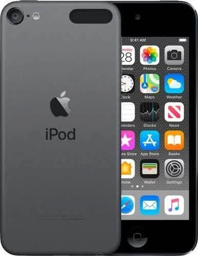 Back and front view of Apple iPod Touch 7th Generation (Refurbished) in grey