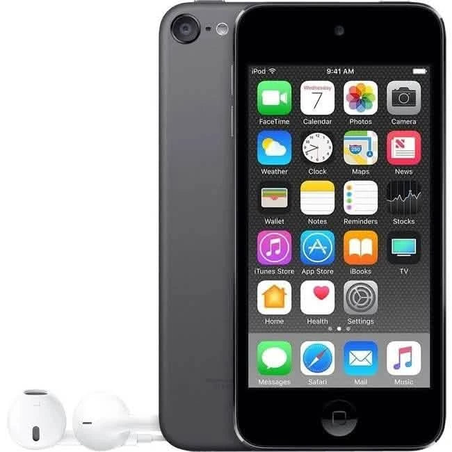 Front and back view of Apple iPod Touch 7th Generation (Refurbished) in grey