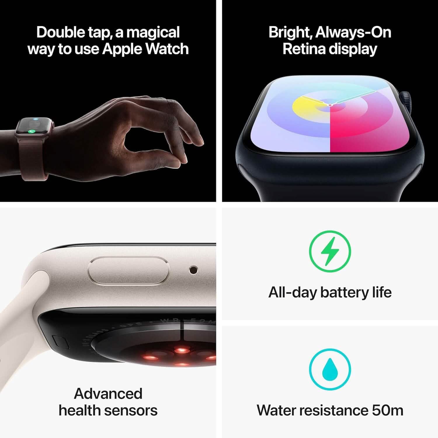 Apple Watch Series 9 GPS 41MM Smartwatch (Refurbished) Smart Watches - DailySale