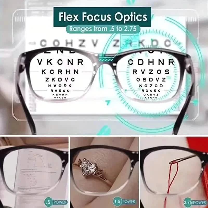 Auto Adjusting Multifocal Reading Glasses for Women and Men Bifocal Readers Wellness - DailySale