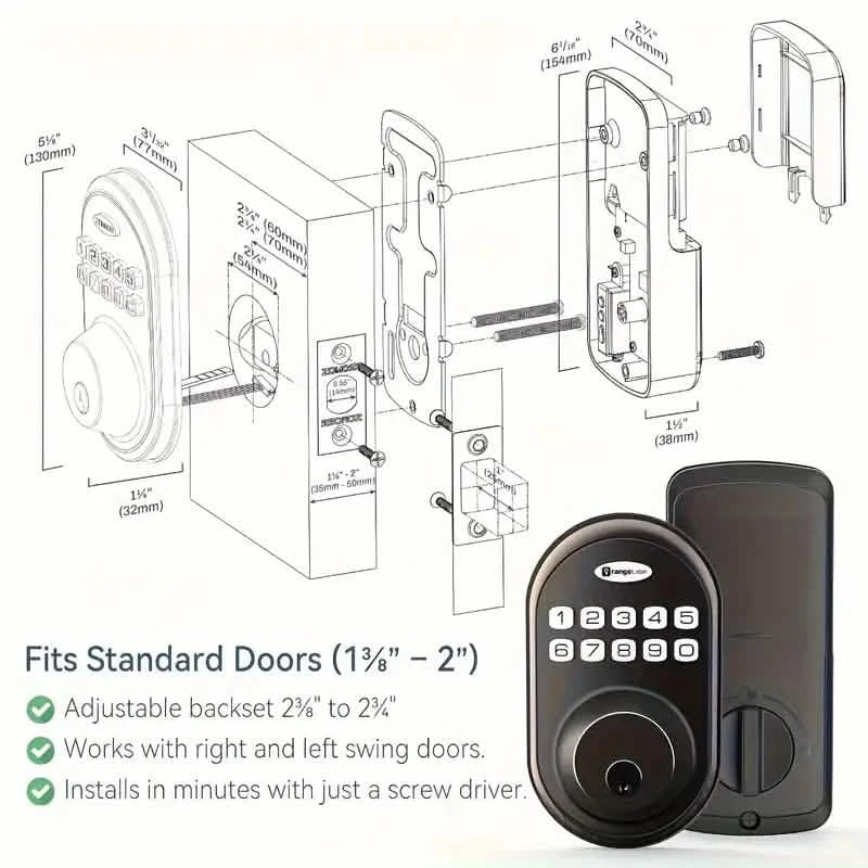 Auto Smart Keypad Door Lock Set Smart Home & Security - DailySale