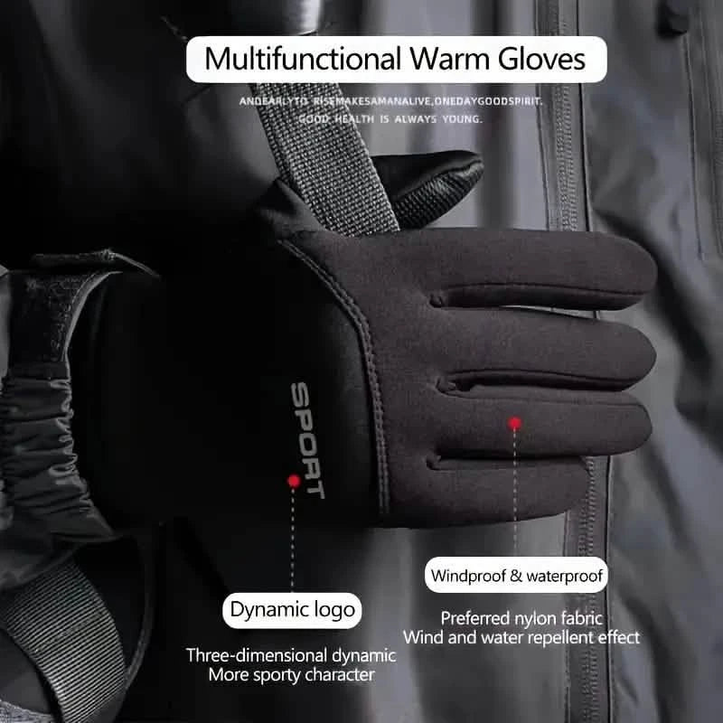 Autumn and Winter Outdoor Plus Velvet Cold Safeguard Glove Gloves, Scarves & Earmuffs - DailySale
