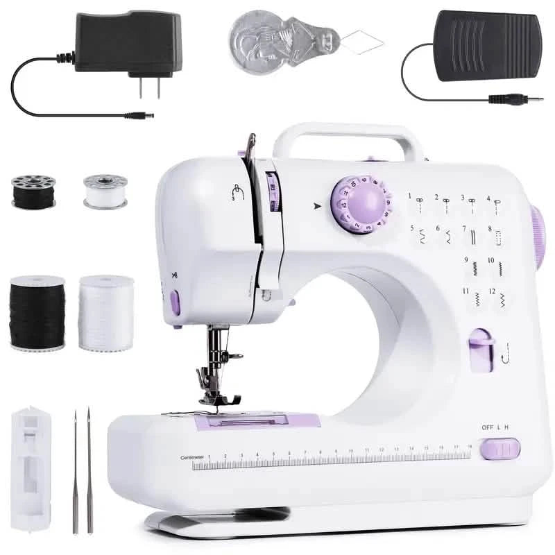 Pro Portable Electric Sewing Machine – 12 Stitches, Adjustable Speed, Multifunctional