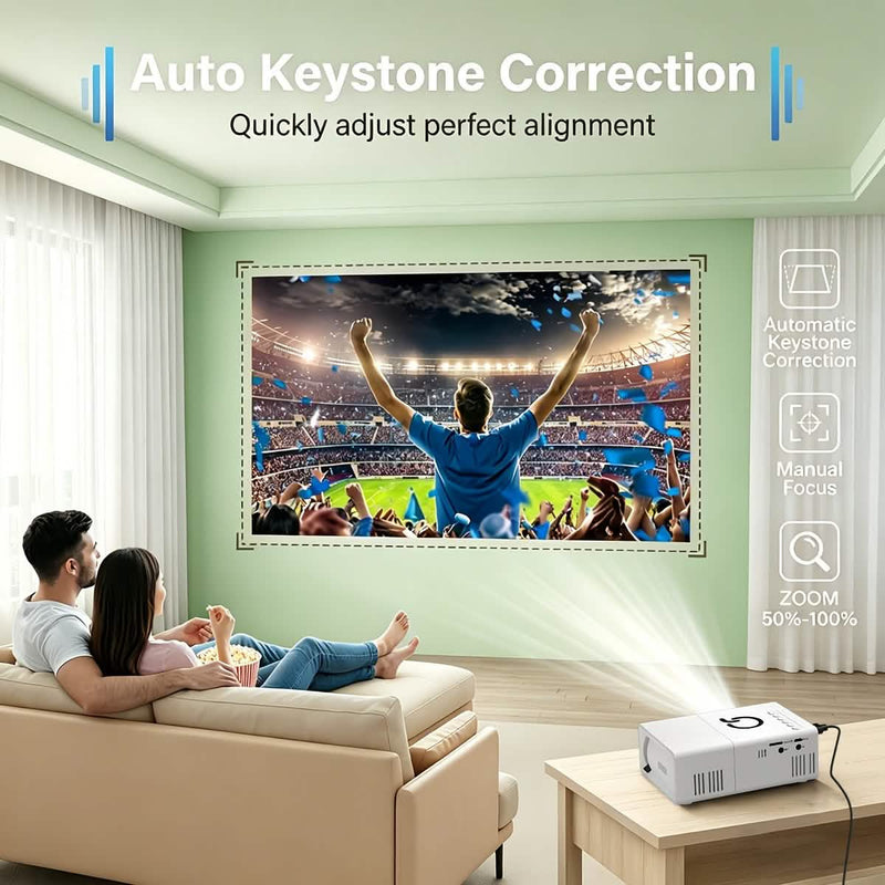 Projecting a large picture onto a living room wall