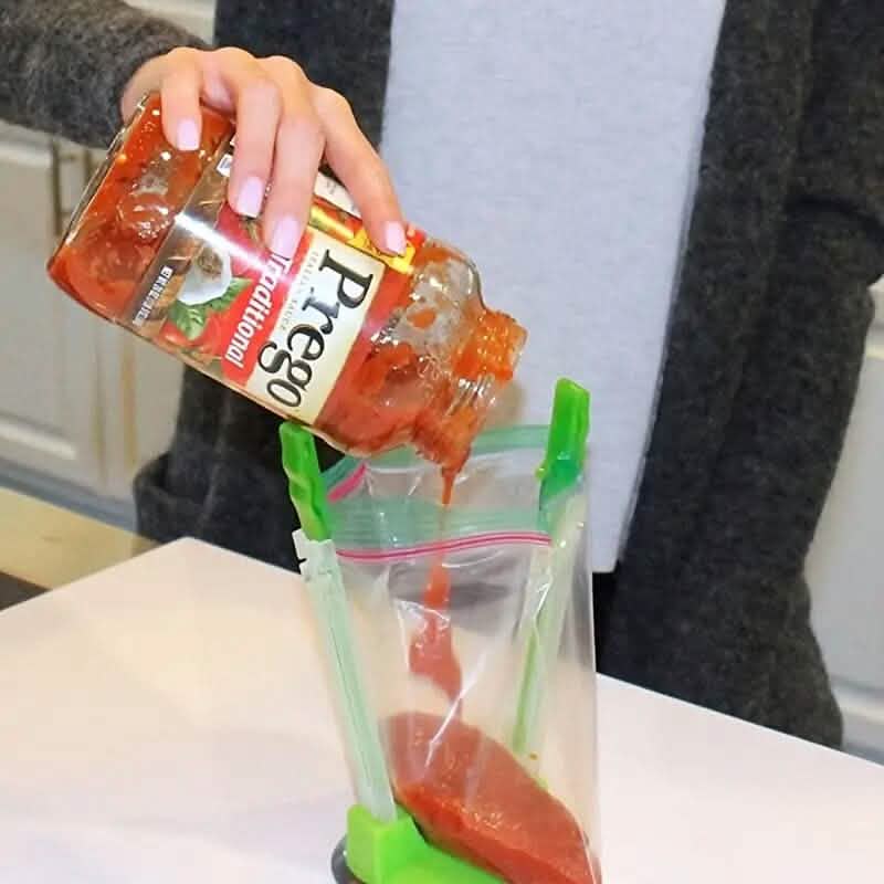 Baggy Rack Holder Plastic Bag for Food Prep Kitchen Storage - DailySale