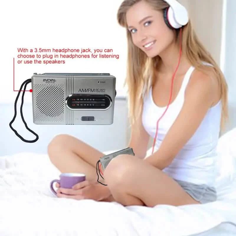 Battery Operated Portable AM/FM Radio Household Appliances - DailySale