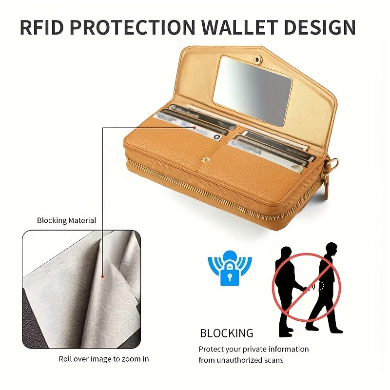 RFID blocking layer through the card section