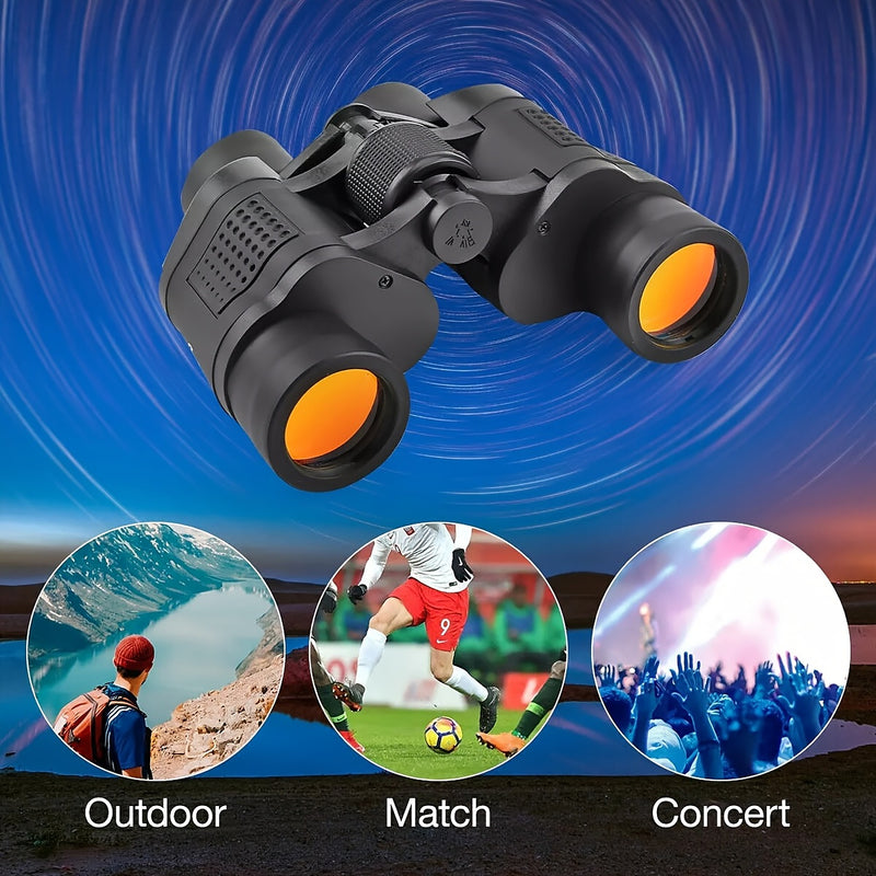 Close-up of the objective lenses and the center focus wheel
