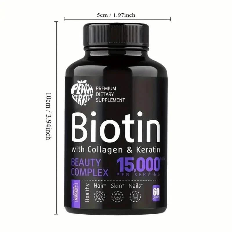 Biotin Capsules Multivitamin Collagen Keratin Supplement Hair Skin And Nail Vitamin Beauty & Personal Care - DailySale