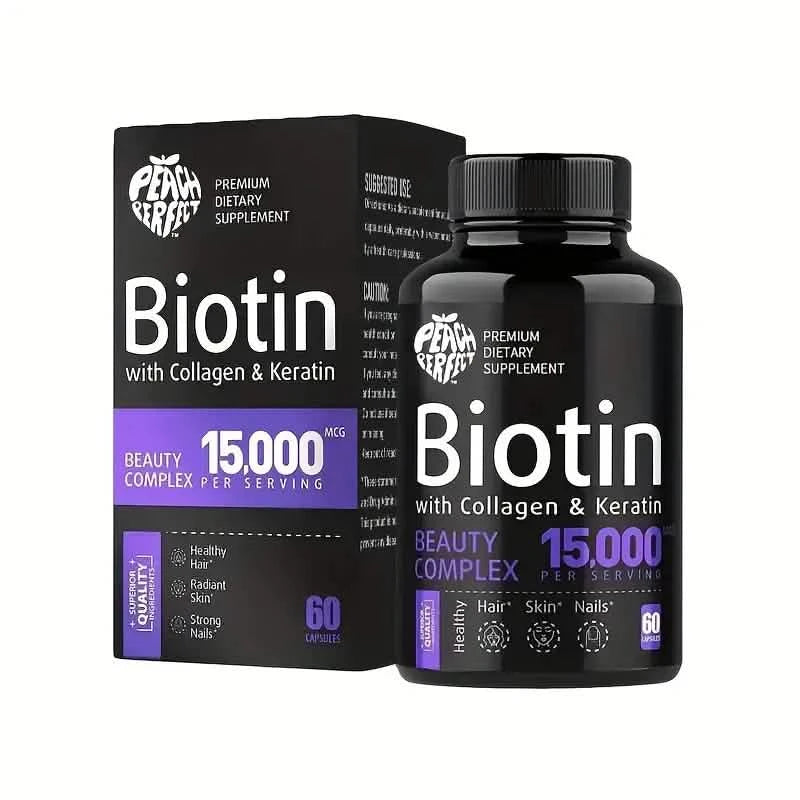 Biotin Capsules Multivitamin Collagen Keratin Supplement Hair Skin And Nail Vitamin Beauty & Personal Care - DailySale