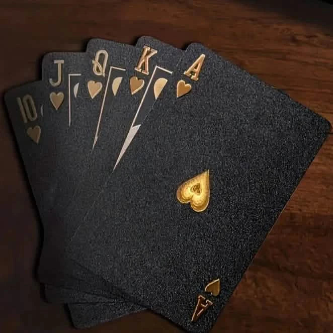 Black Golden Foil Poker Playing Cards Toys & Games - DailySale