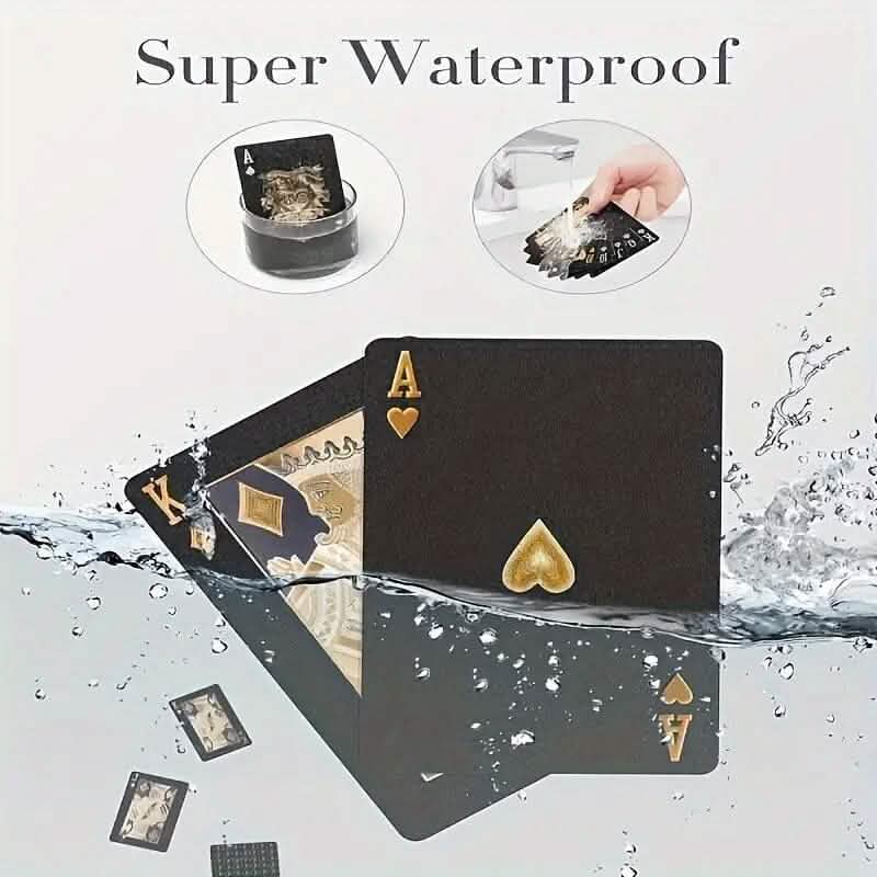 Black Golden Foil Poker Playing Cards Toys & Games - DailySale
