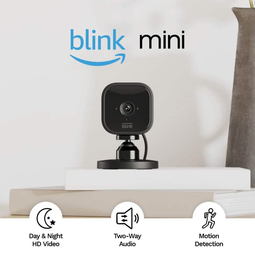 Blink Mini Compact Indoor Plug-in Smart Security Camera Smart Home & Security - DailySale