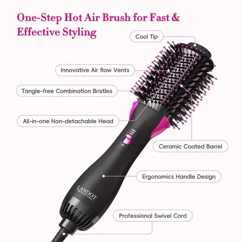Blow Dryer Hot Air Brush Styler Beauty & Personal Care - DailySale