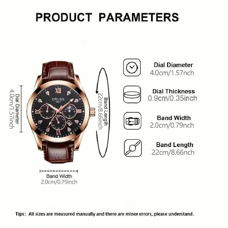 Brown Leather Fashion Quartz Wrist Watch Watches - DailySale