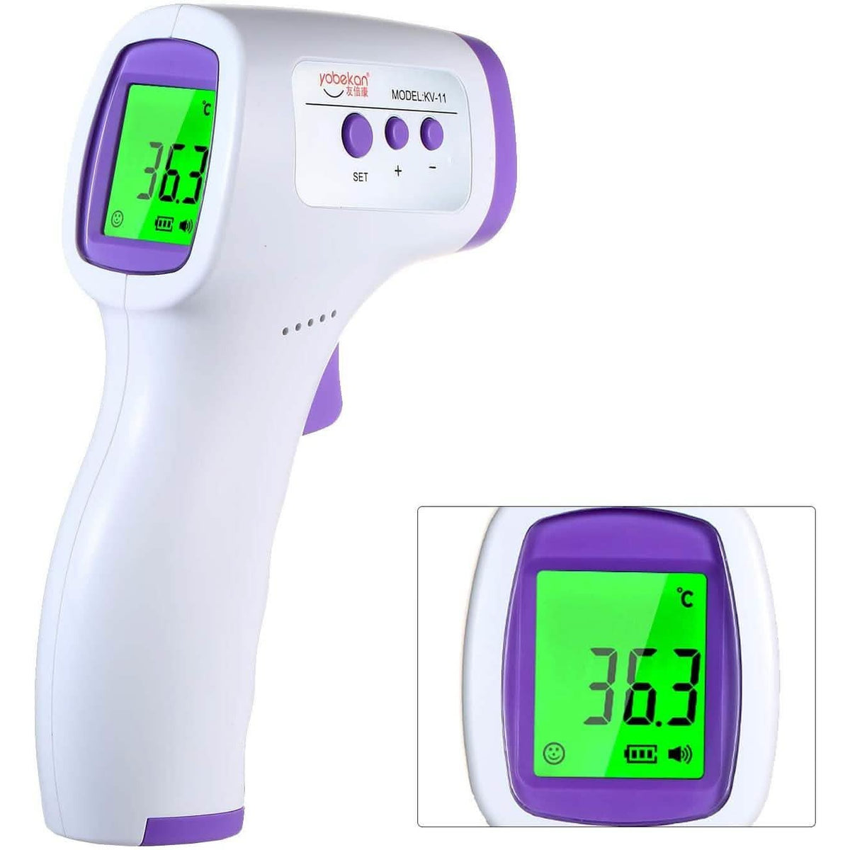 Infrared non-contact thermometer with digital display