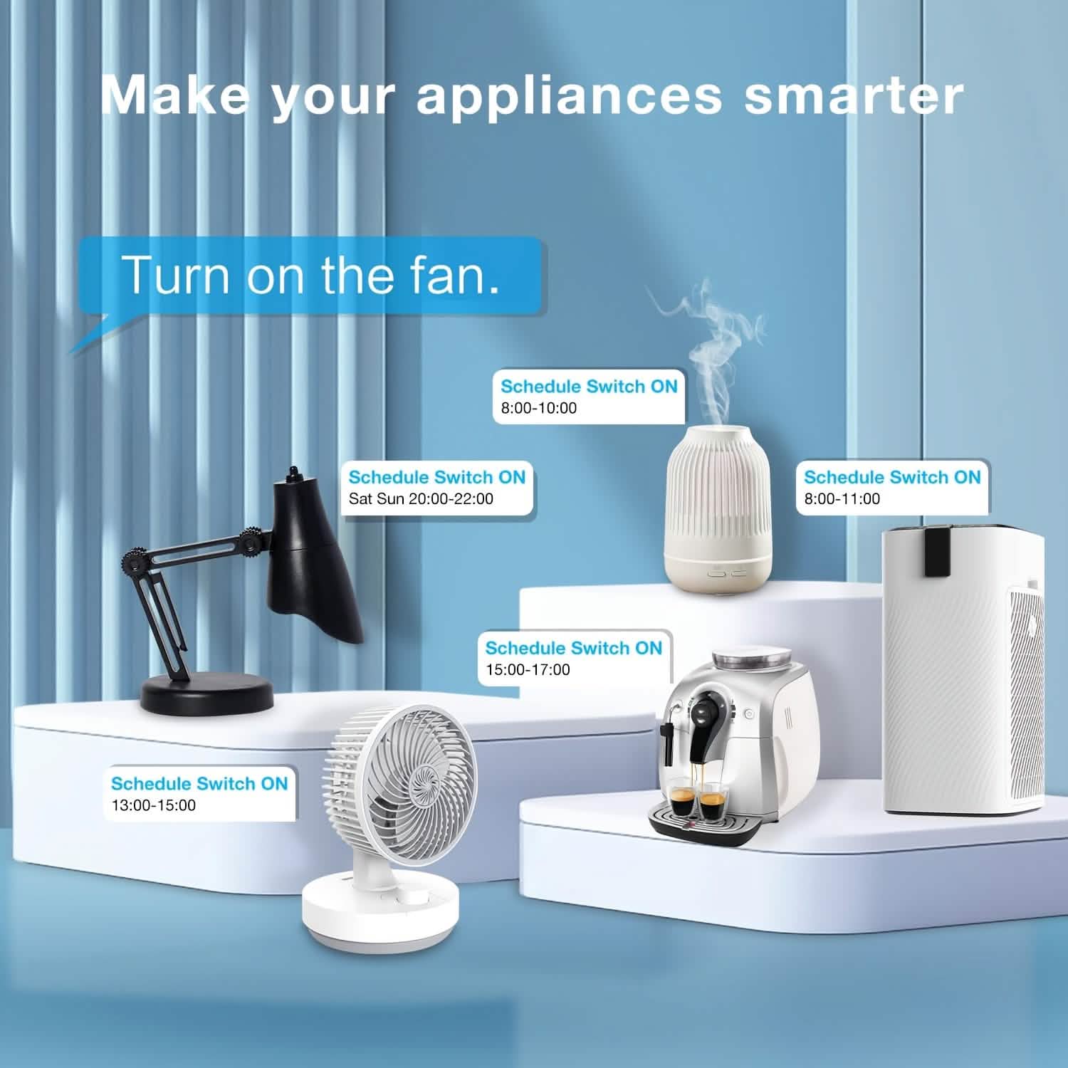 2-Pack: WiFi Smart Plug – 15A, Timer & App Control, Works with Alexa & Google Home