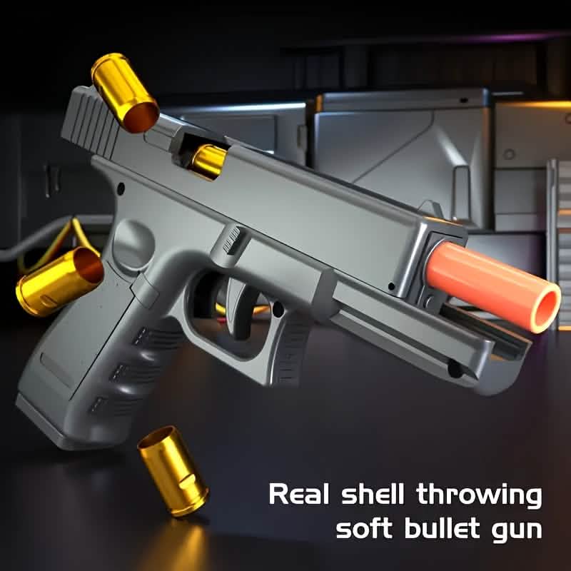 Semi-Automatic Foam Bullet Toy Pistol for Kids (8+)