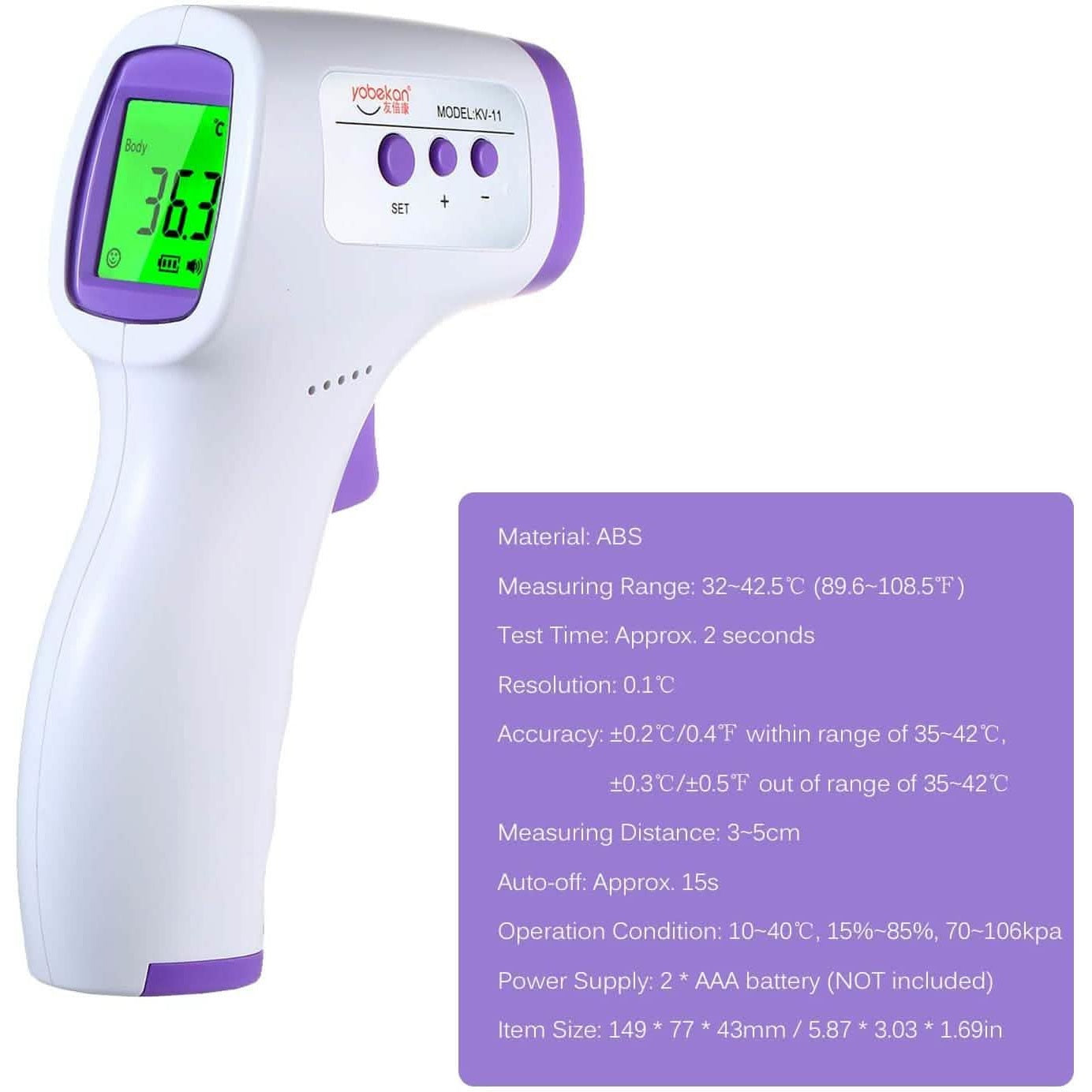 Thermometer dual mode switch between body and surface reading