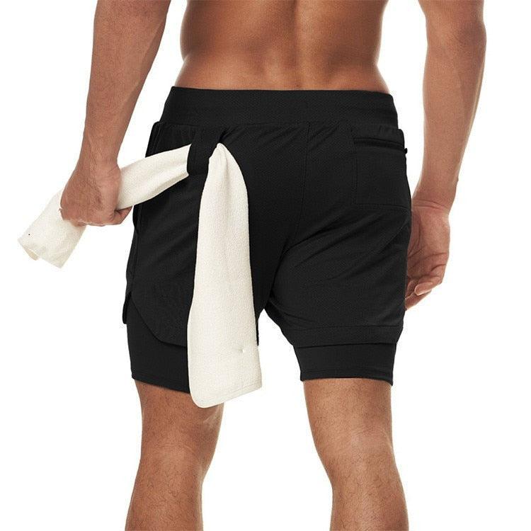 Camo Running Shorts Men Gym Sports Shorts 2 In 1 Quick Dry Workout Training Gym Fitness Jogging Short Pants Summer Men Shorts Men's Running Gym Shorts Breathable with Pockets Quick Dry Sportswear