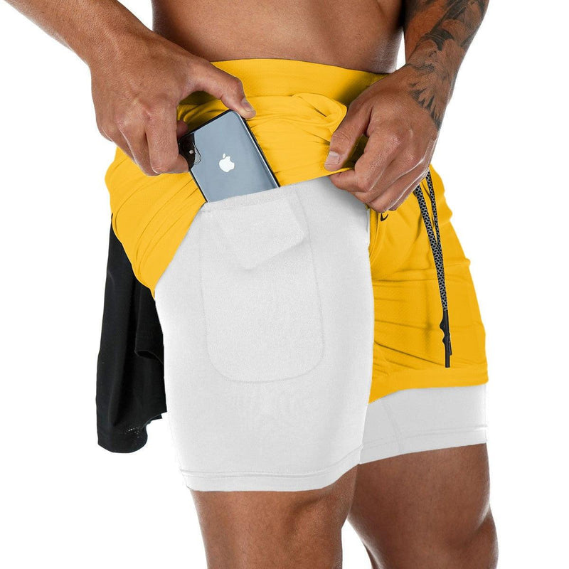 Camo Running Shorts Men Gym Sports Shorts 2 In 1 Quick Dry Workout Training Gym Fitness Jogging Short Pants Summer Men Shorts Men's Running Gym Shorts Breathable with Pockets Quick Dry Sportswear