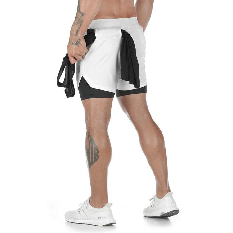 Camo Running Shorts Men Gym Sports Shorts 2 In 1 Quick Dry Workout Training Gym Fitness Jogging Short Pants Summer Men Shorts Men's Running Gym Shorts Breathable with Pockets Quick Dry Sportswear