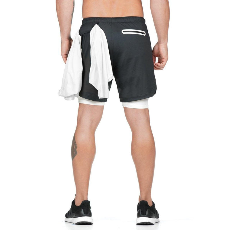 Camo Running Shorts Men Gym Sports Shorts 2 In 1 Quick Dry Workout Training Gym Fitness Jogging Short Pants Summer Men Shorts Men's Running Gym Shorts Breathable with Pockets Quick Dry Sportswear