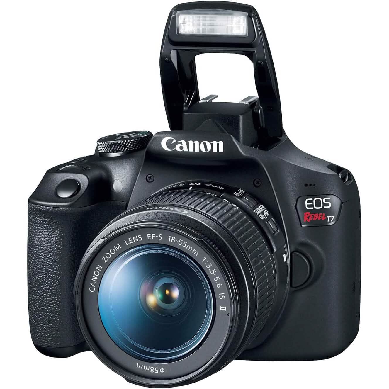 Canon EOS Rebel T7 DSLR Camera with 18-55mm Lens (Refurbished) Cameras & Drones - DailySale