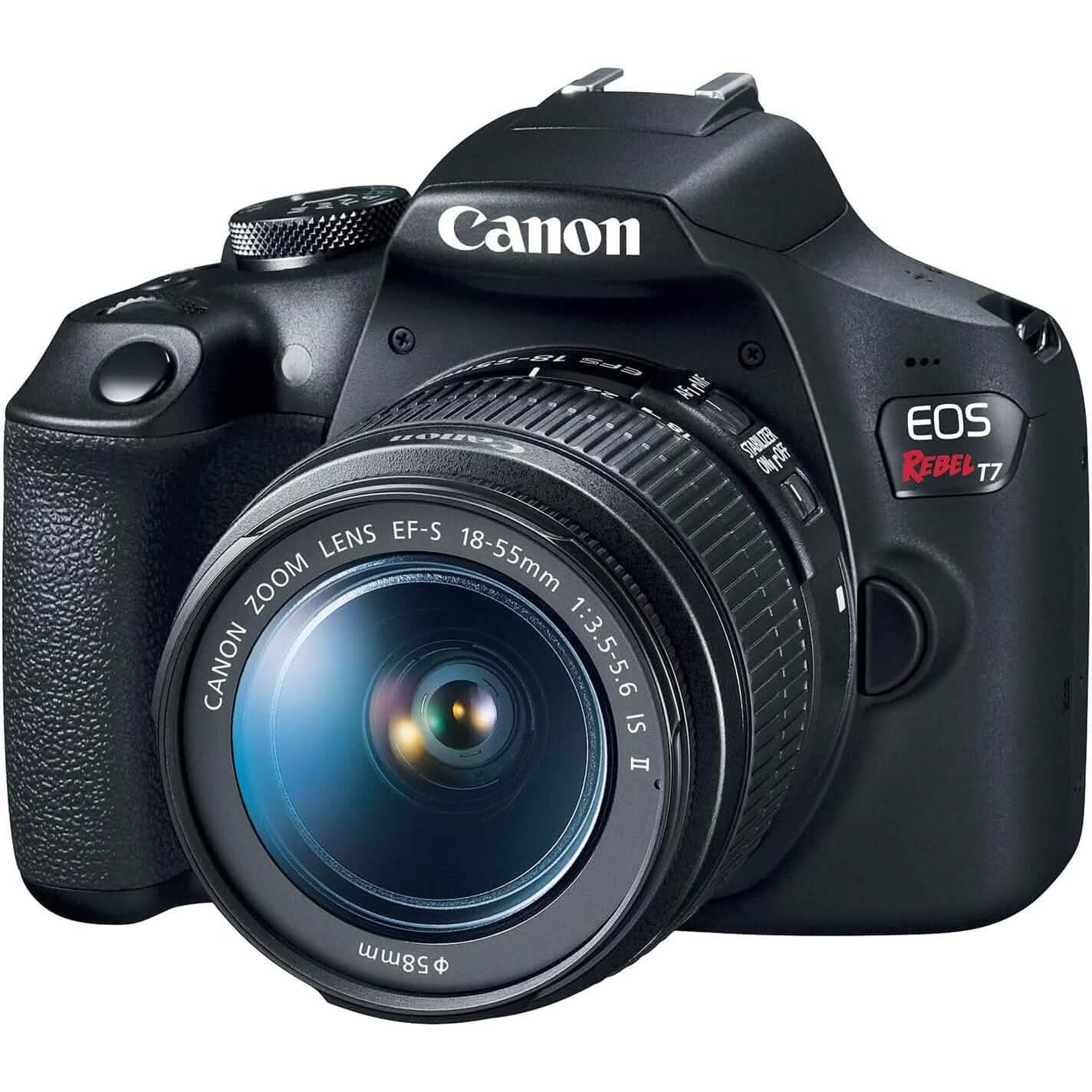 Canon EOS Rebel T7 DSLR Camera with 18-55mm Lens (Refurbished) Cameras & Drones - DailySale