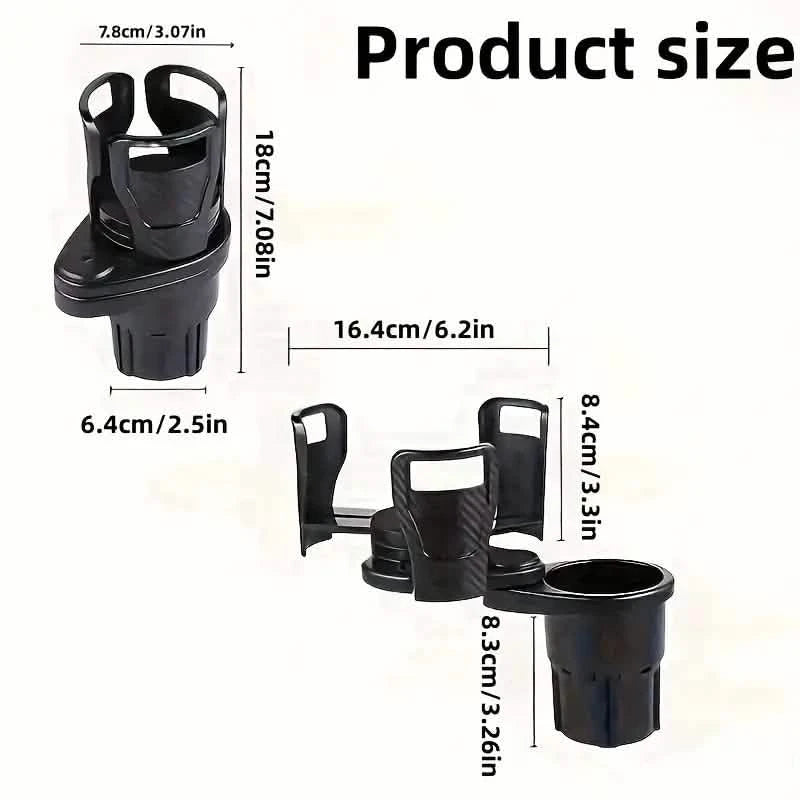 Car Adapter Adjustable Multifunctional Dual Cup Holder With Phone Holder Aromatherapy Organizer Automotive - DailySale