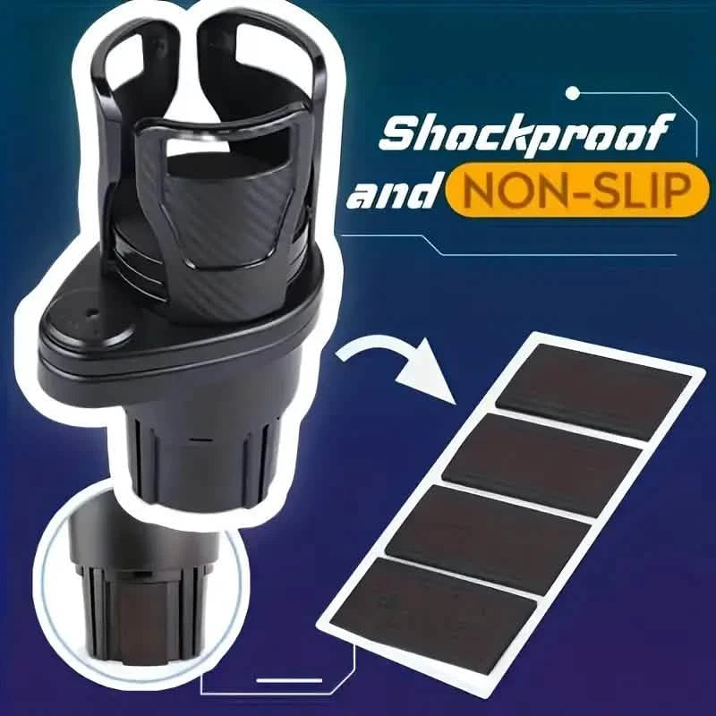 Car Adapter Adjustable Multifunctional Dual Cup Holder With Phone Holder Aromatherapy Organizer Automotive - DailySale