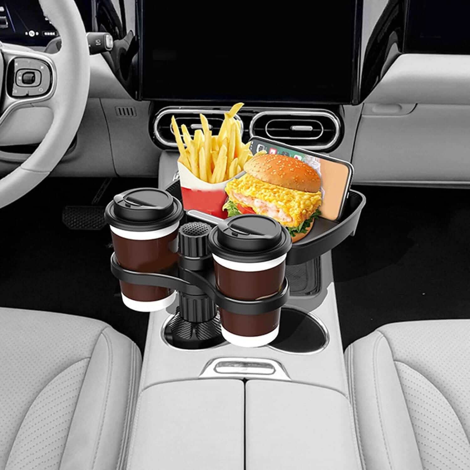 Car Cup Holder Detachable Extender Food Tray with Phone Holder Automotive - DailySale