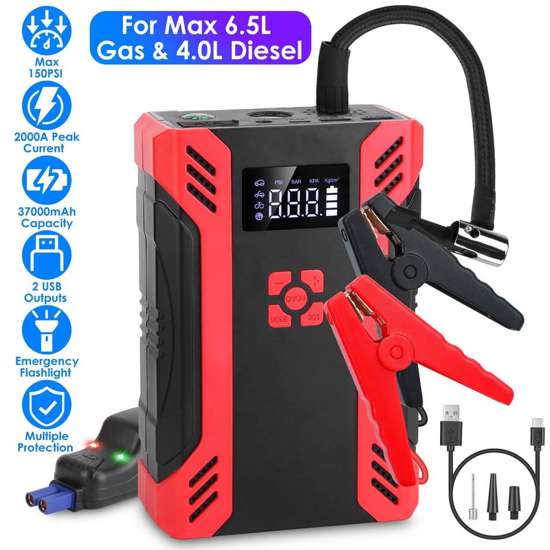 Car Jump Starter with Air Compressor Automotive - DailySale