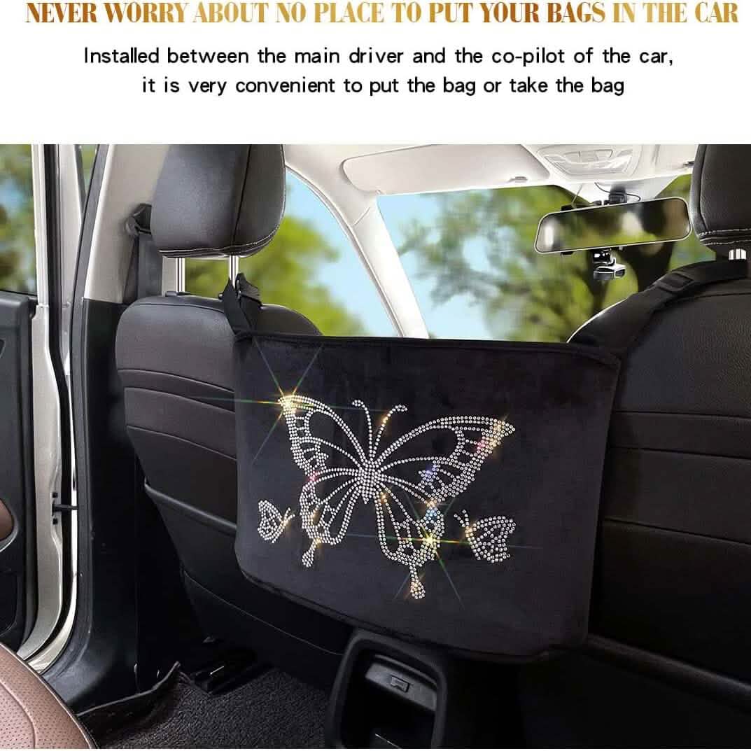 Car Net Pocket Handbag Holder Car Backseat Organizer Car Handbag Holder Between Seats Automotive - DailySale