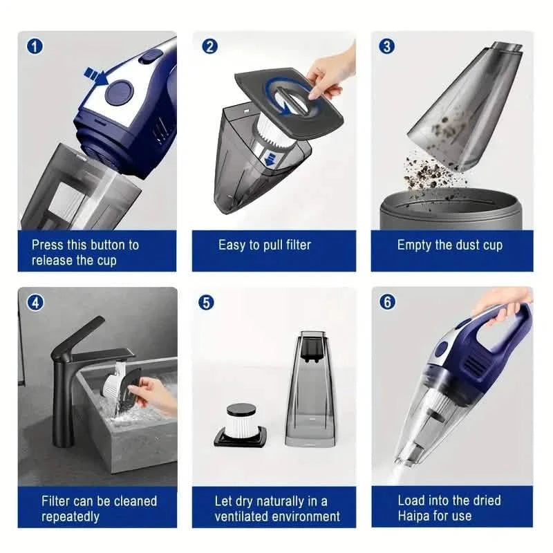CascadeVac Powerful Cordless Handheld Vacuum Cleaner Household Appliances - DailySale
