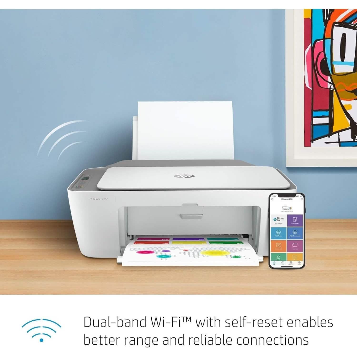 HP DeskJet 2755 All-in-One Wireless Printer – Refurbished