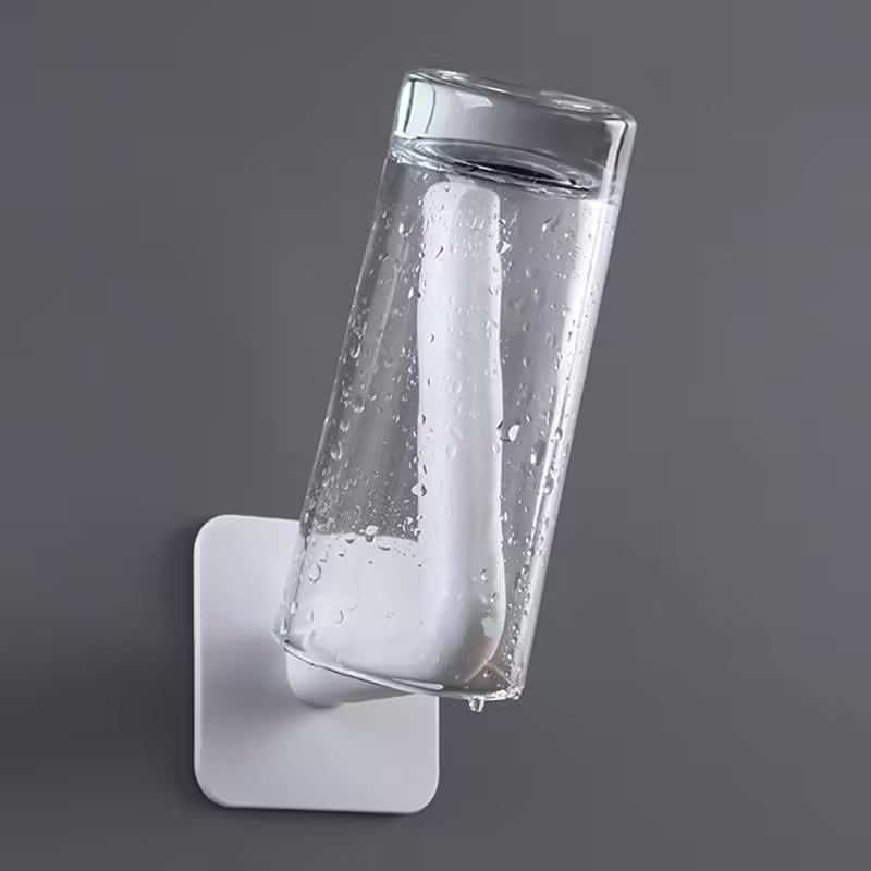 4-Pack: Adhesive Toilet Paper Holder, Wall Mount, White & Black