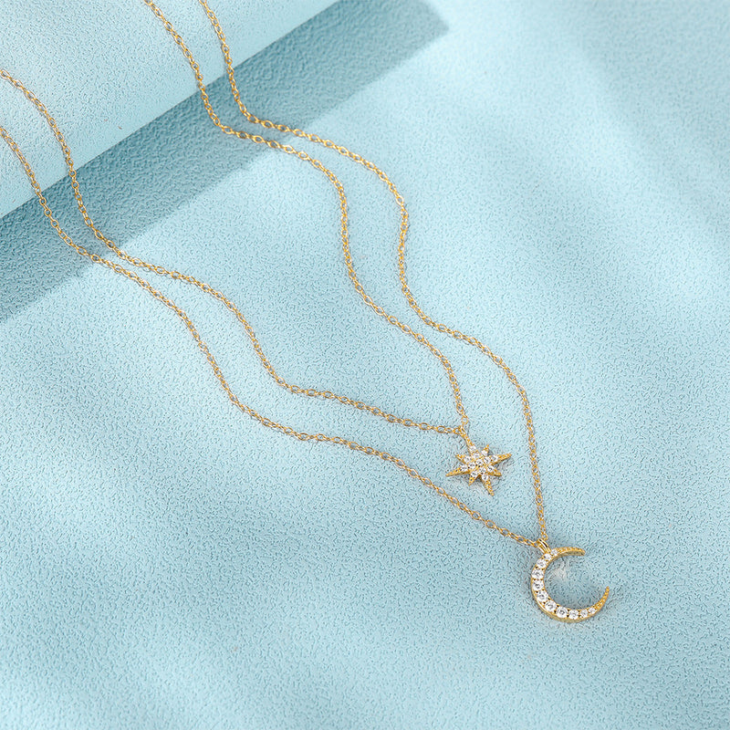 Crescent Vermeil Necklace