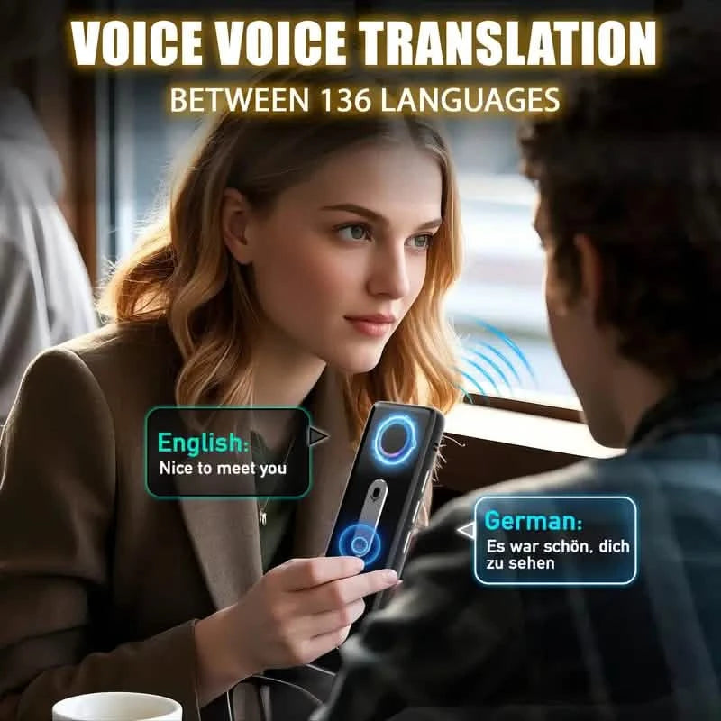 Compact Language Translator – 136 Languages, Two-Way Voice, Portable