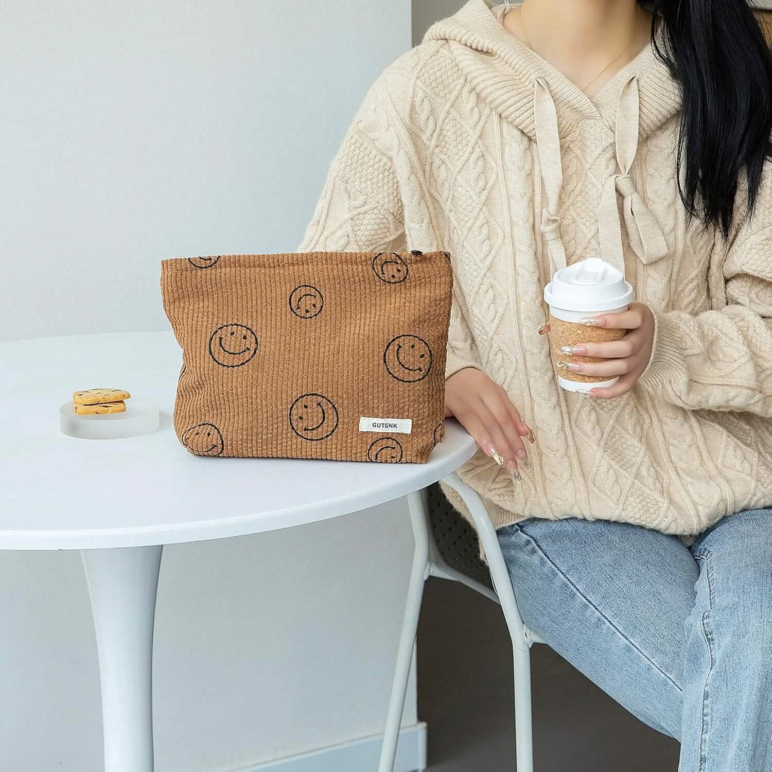 Chic Corduroy Travel Pouch for Women Bags & Travel - DailySale