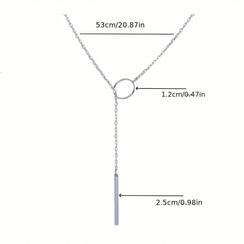 Chic Ethnic-Inspired Alloy Circle & Rod Pendant Necklace Necklaces - DailySale