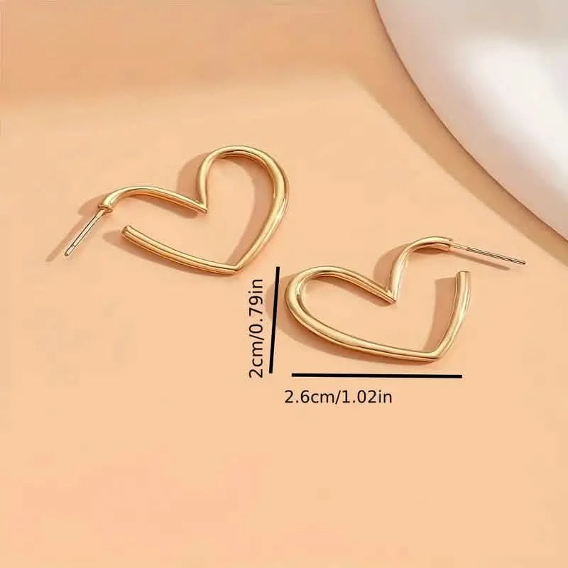 Chic Heart-Shaped Stud Earrings for Women Earrings - DailySale