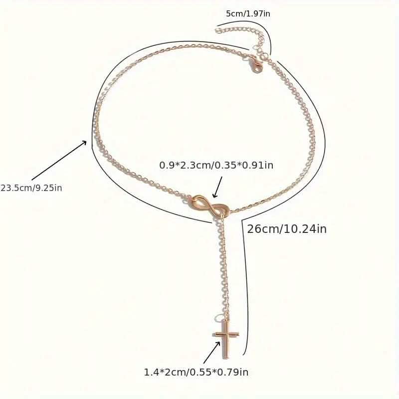 Chic Vintage-Inspired Infinity Cross Pendant Necklace Necklaces - DailySale