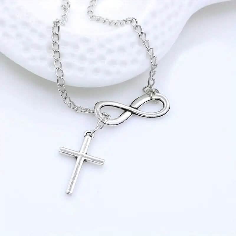 Chic Vintage-Inspired Infinity Cross Pendant Necklace Necklaces - DailySale