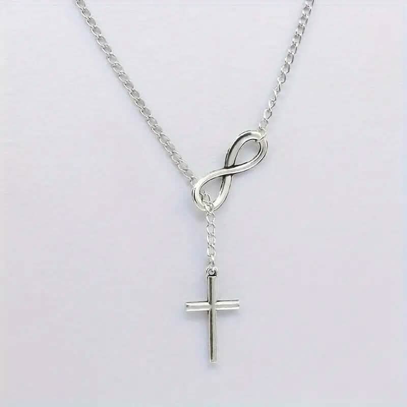 Chic Vintage-Inspired Infinity Cross Pendant Necklace Necklaces - DailySale