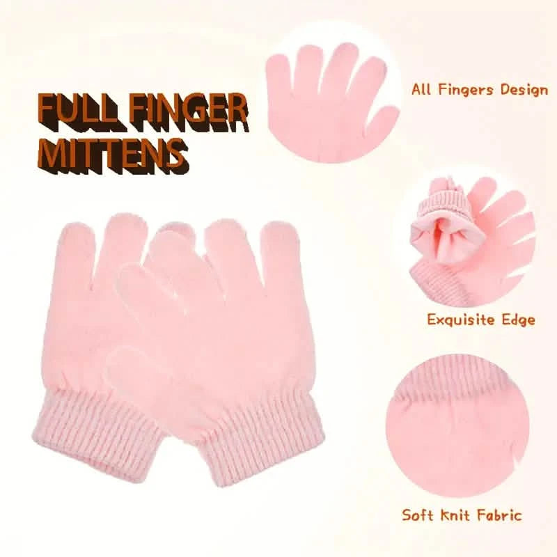 Children's Winter Knitted Wool Lining Warm Hat, Scarf, Glove Set For 2-5 Year Old Boys And Girls Kids' Clothing - DailySale