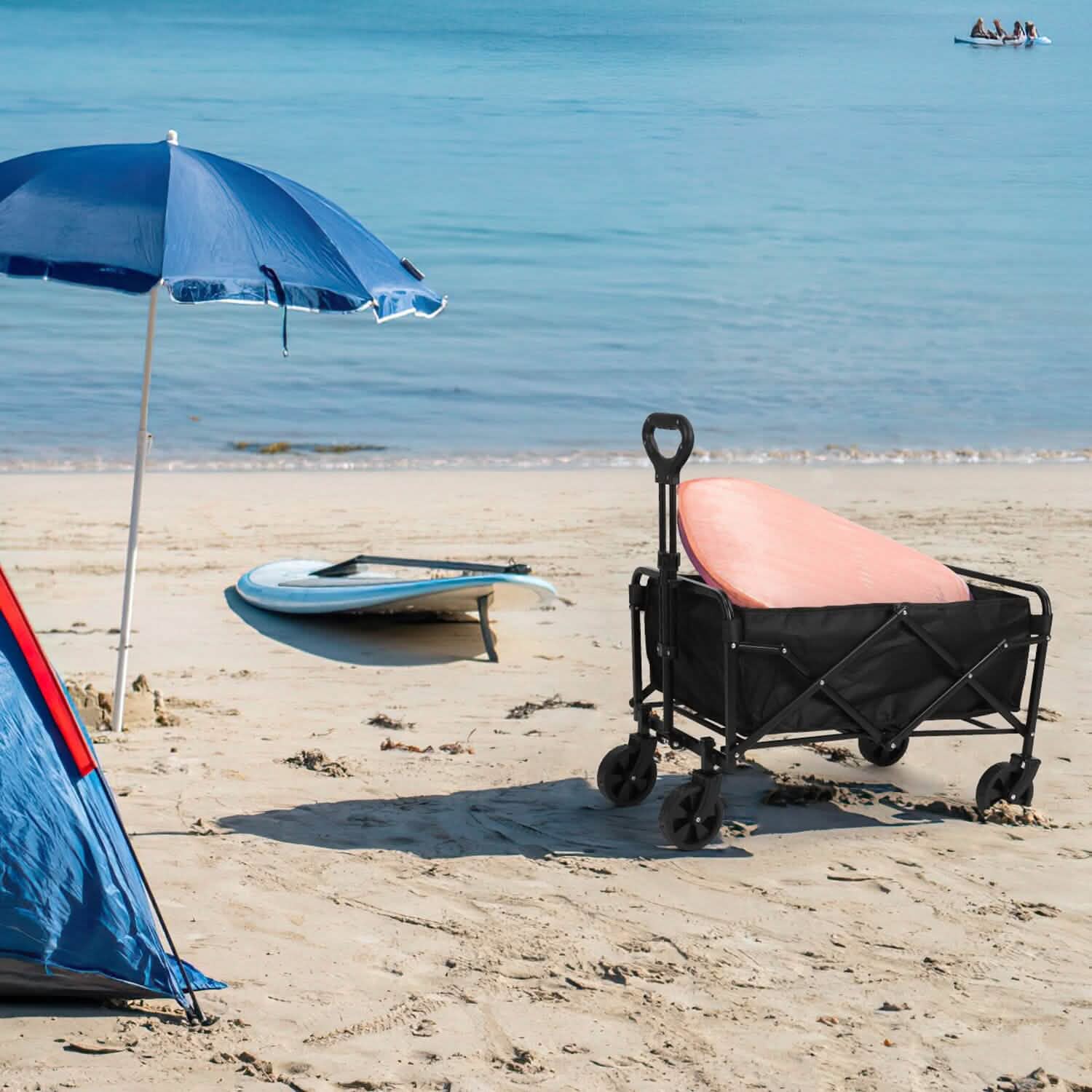 Collapsible Folding Wagon Cart Sports & Outdoors - DailySale