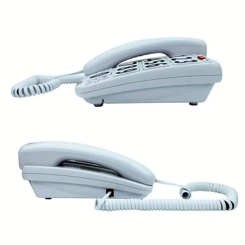 Corded Landline Telephone with Big Buttons for Seniors Home Phone Audio Accessories - DailySale
